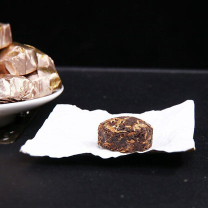 500g 2016 Yunnan Aged Shu Puerh Tea Ripe Mini Puer Tuocha with Chrysanthemum