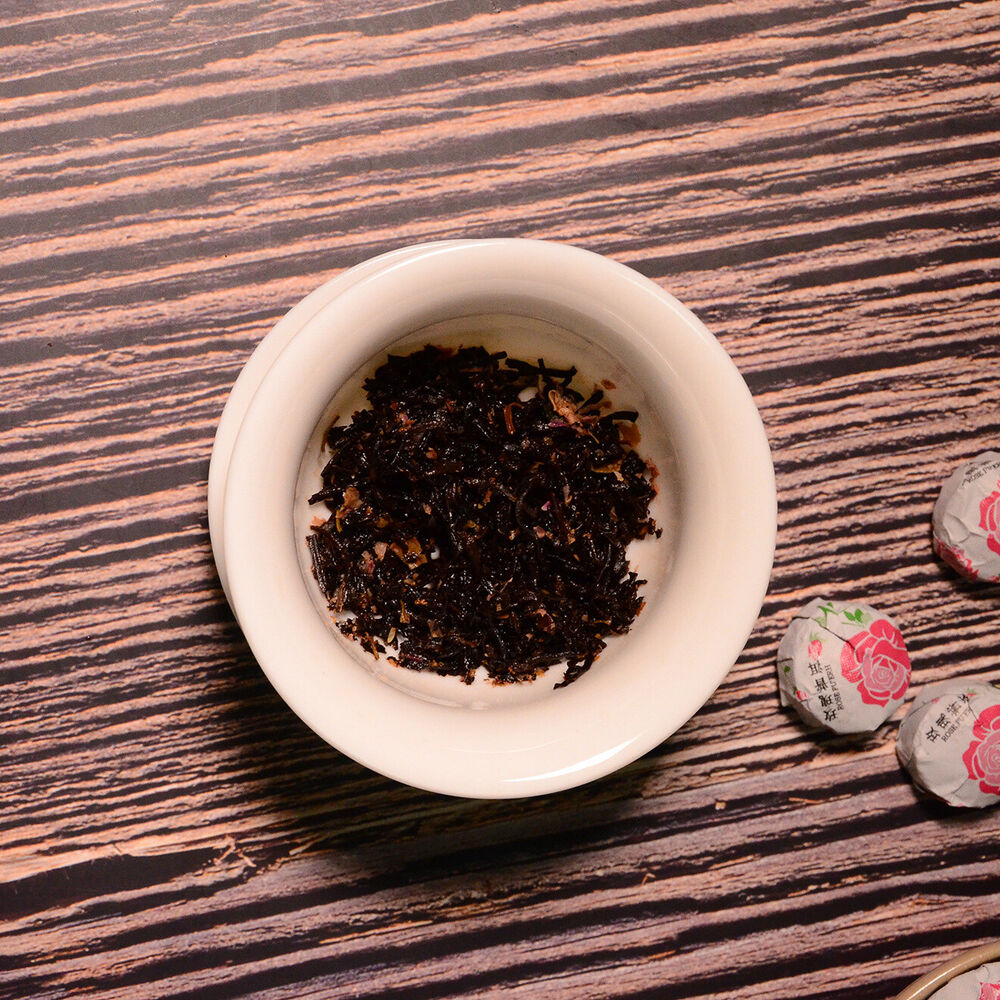 Yunnan Puer Tuo Red Rose Pu Erh Flower Flavor Mini Tuo Cha Ripe Pu'er Tea 500g