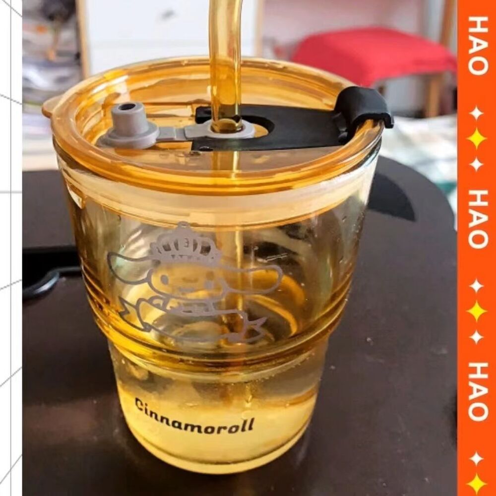 Kuromi Straw Glass Lovely Water Cup Coffee Cup Portable