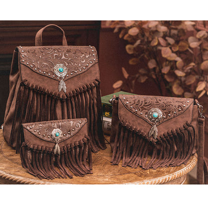 Celela Women PU Leather Shoulder Bag Crossbody Backpack Clutch bag Wallet Purse