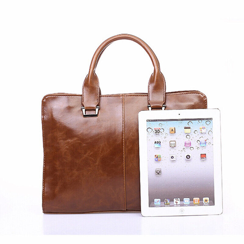 Men's Business Bag Travel Package Leather Briefcase Laptop Bag Shoulder Work Bag