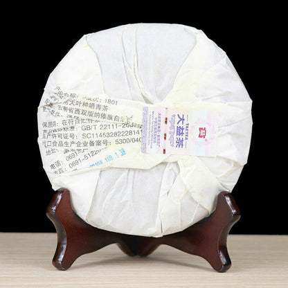 2018 Menghai TAETEA Small DRAGON PILLAR Dayi Tea Cake Pu-erh 357g Ripe Puer 1801