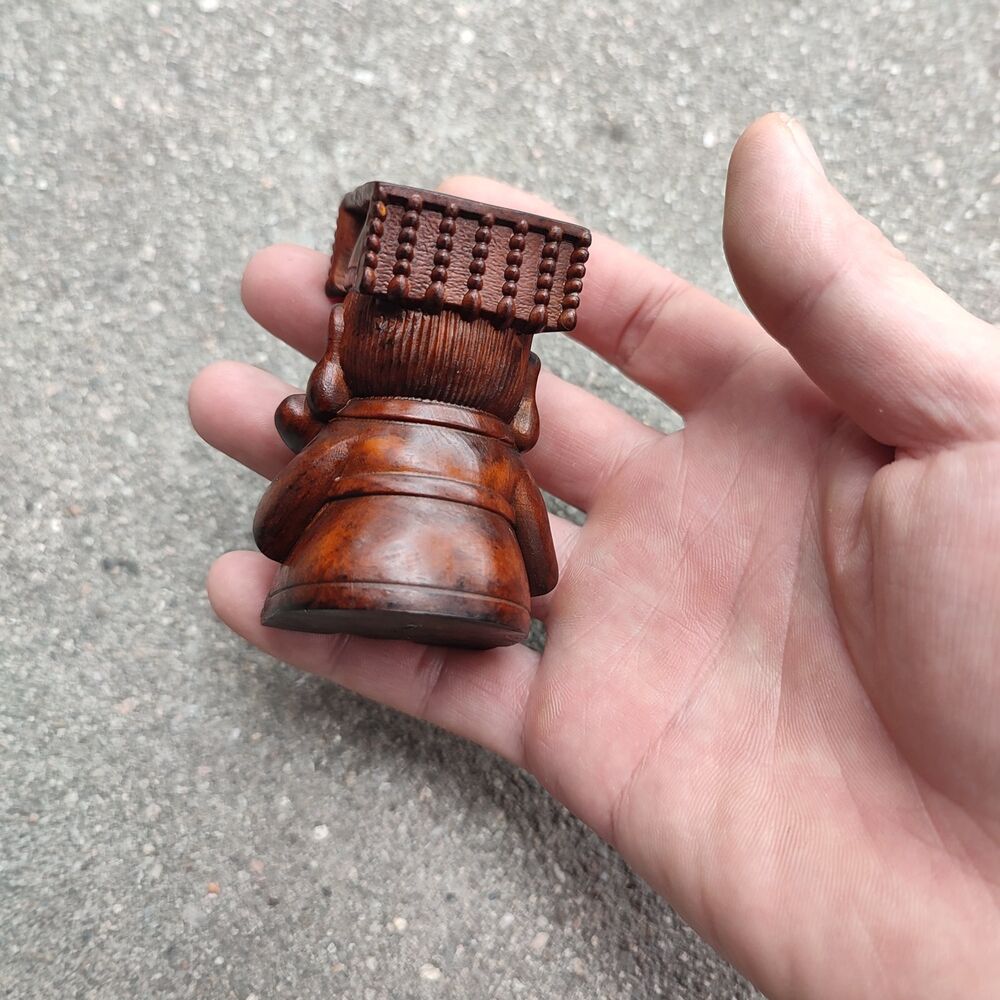 Wood Carving Buddha Statue Figurine Boxwood Kid Children Gift Statuette festival
