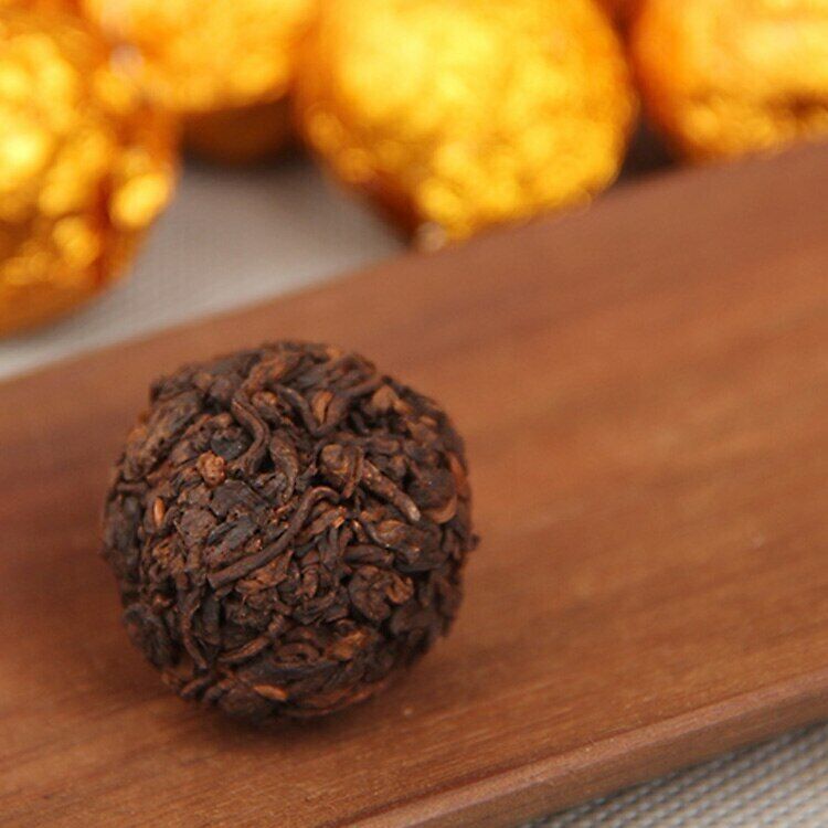 2017 Yunnan Mellow Ripe Puer Tea Hand Made Dragon Pearl Shu Puer Tea 170g