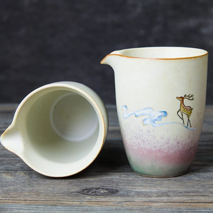 Ceramic Tea Pitchers Cute Deer Chahai Drinkware