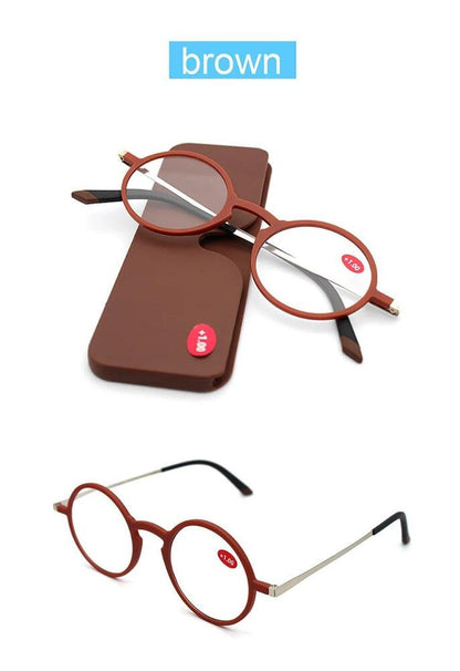Ultra Optics Reading Glasses With Case Folding Thin Easy Carry + POD Presbyopia