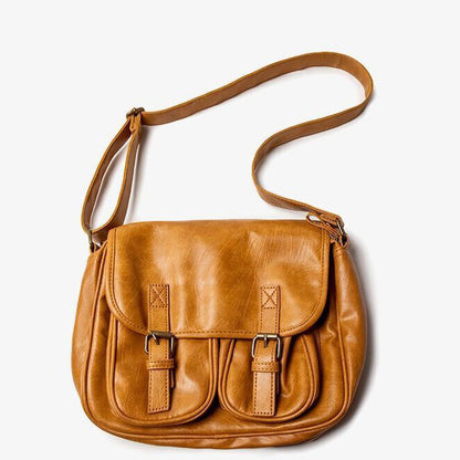 Top PU Leather Women's Sling Shoulder/Messenger Bag, Retro Leather Crossbody Bag