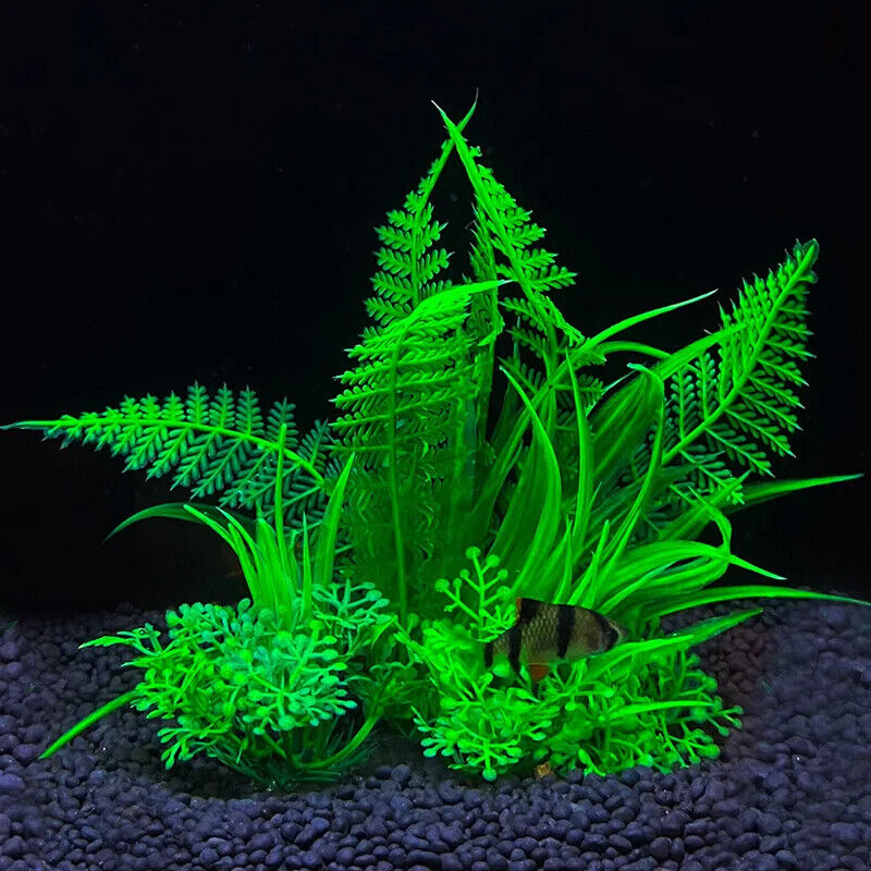 Aquarium Decor Plastic Aquatic Artificial Plants Fish Tank Water Ornament 8x14cm