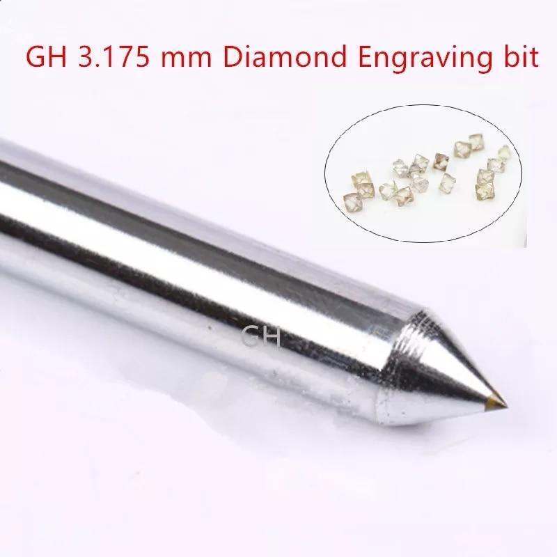 2pcs CNC Engraving Tools Drag Engraver Diamond Point Metal Stone Carving Bits