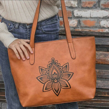 Celela Original Design Flower Print Women Tote Crossbody Handbag Purse Bags