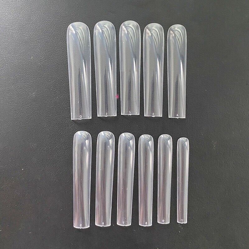 Fake Nail Tips Plastic 3XL Extra Long Stiletto Acrylic Full Manicure Tool 240Pcs