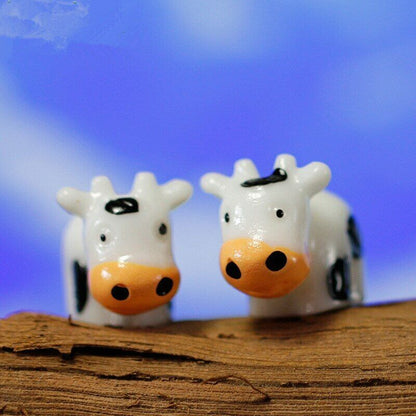 Mini 10pcs Cow Dolls Bottle Decoration Supplies Garden Deco Creative Handicrafts