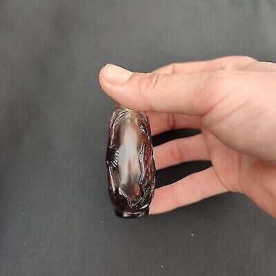 chinese carved glass snuff bottles asian antiques crane flower bird snuffbox art