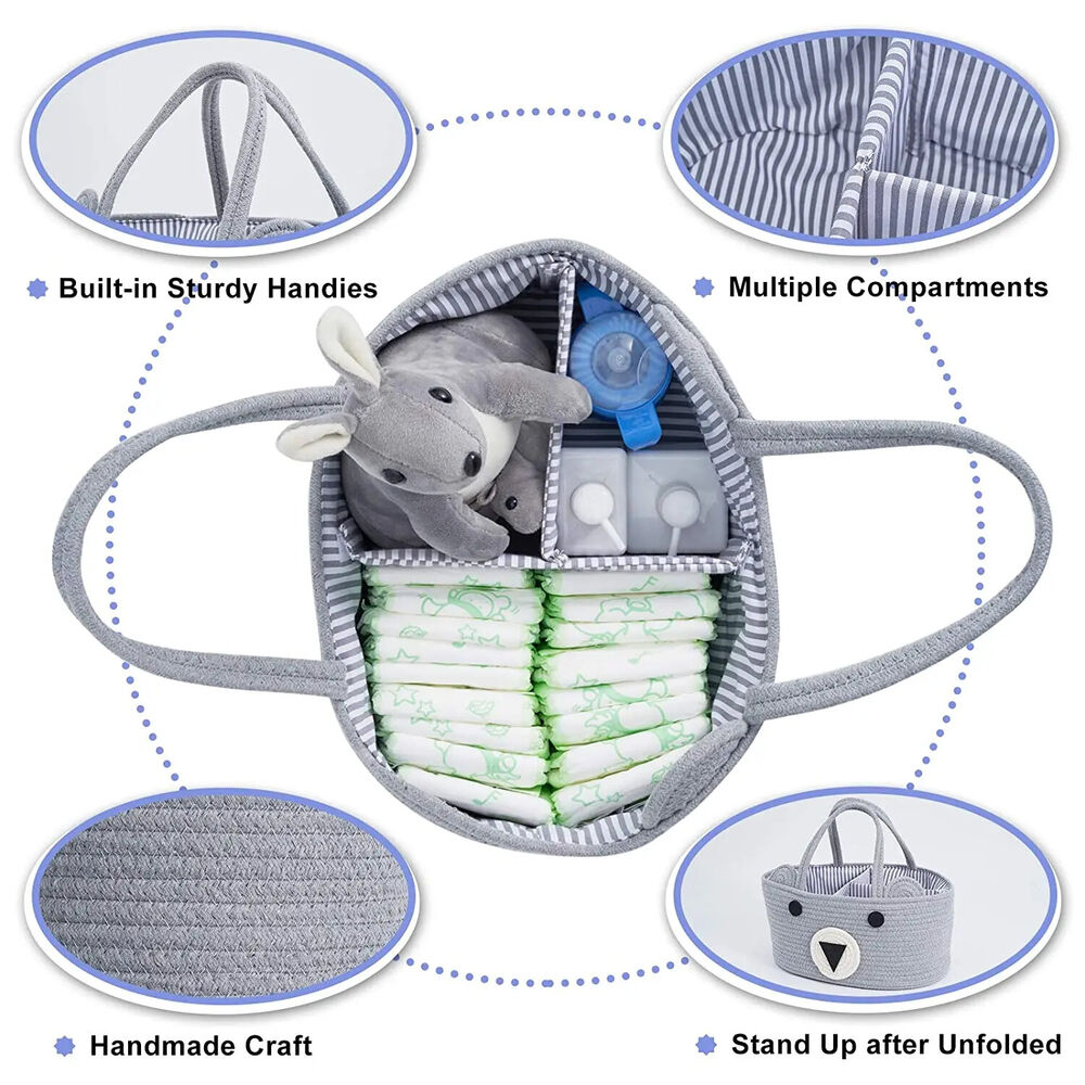 Diaper Bag Rope Baskets Kids Hand Baskets Box Toys Candy Desktop Mommy Bag