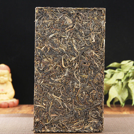 Green Tea Kong Que Qing Zhuan Shen Puer Tea Brick 1000g Top Peacock Raw Puerh-