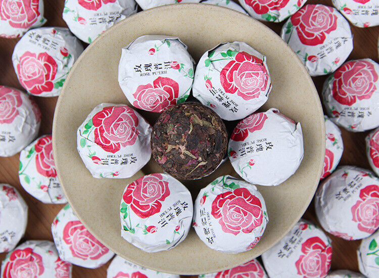 Yunnan Puer Tuo Red Rose Flower Flavor Mini Ripe Tuocha Pu'er Pu Erh Tea 500g