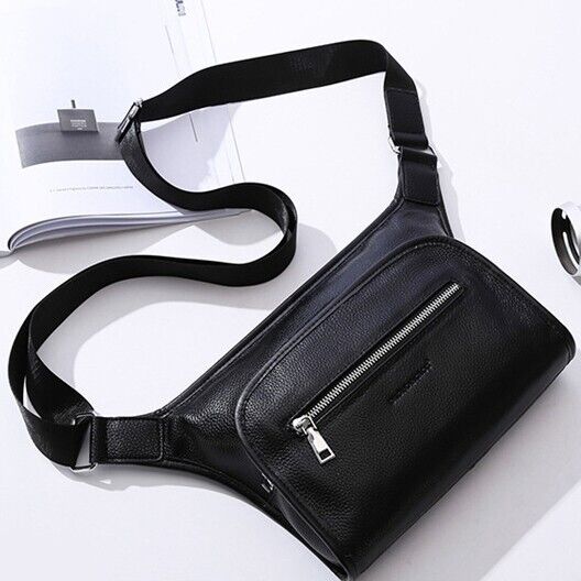 Genuine Leather Sling Backpack, Men's Crossbody Bag Cycling Shoulder Bags
