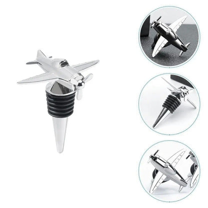 Wine Bottle Stoppers Zinc Alloy Silicone Airplane Shaped Vacuum Sealer Beer Cork