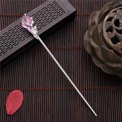 Women Hair Stick Metal Glaze Chopstick Hairwear Retro Chinese Hanfu Accessories