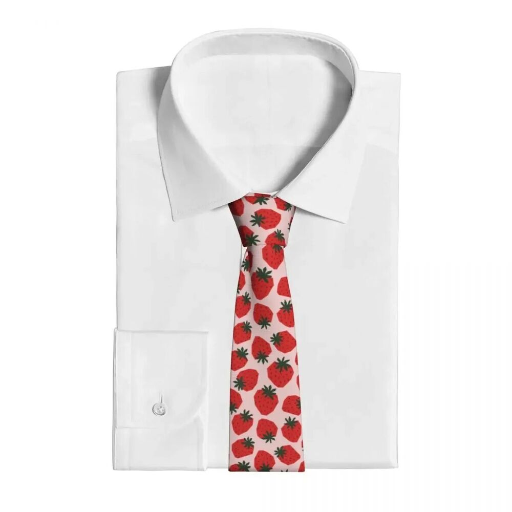 Men Neckties Polyester Strawberry Fashion Unisex Wide Cosplay Suits Ties 8x145cm
