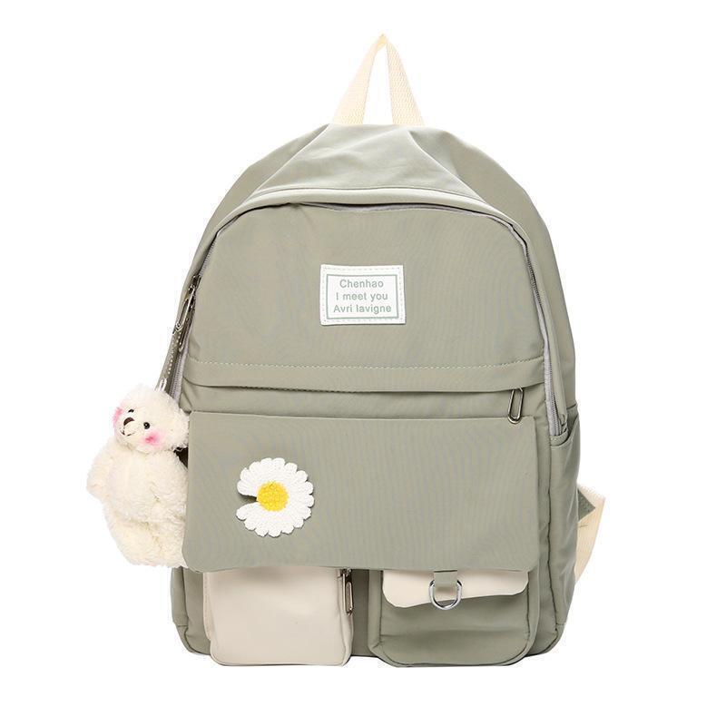 Women Backpack Pendant Nylon WomenS Rucksack CollegeTeenage Girls Bagpack