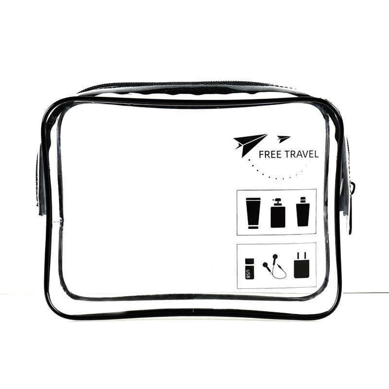 Waterproof Transparent PVC Cosmetic Bags Make Up Case Traveling Zipper Organizer