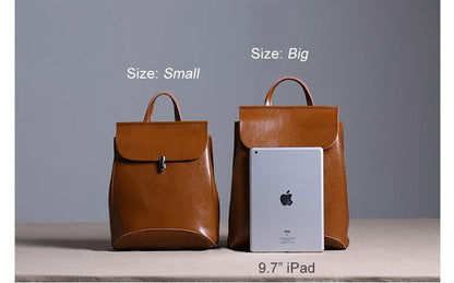 Convertible Small Real Leather Backpack Rucksack Shoulder Bag Purse Cute 2 Sizes