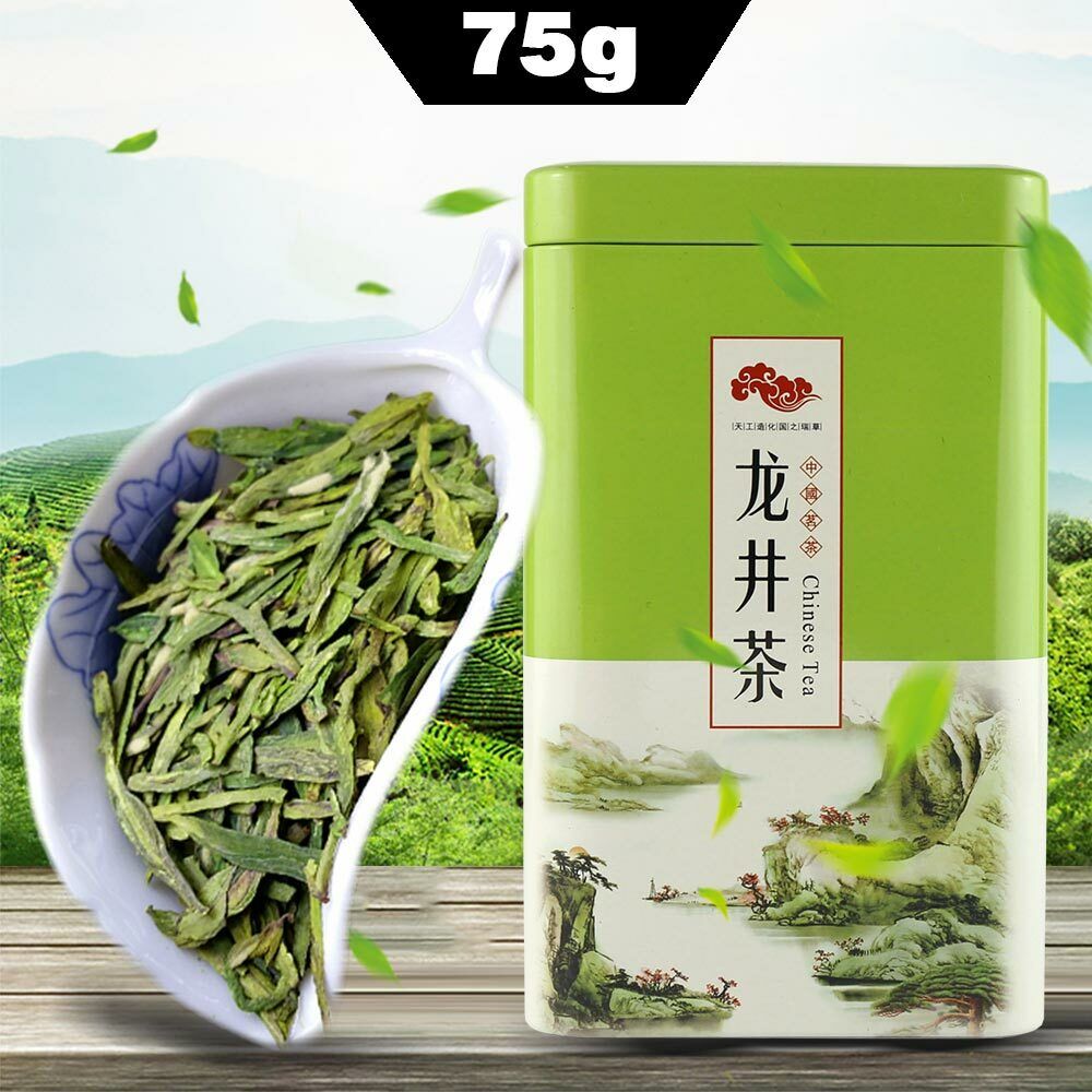 Xihu LongJing Green Tea Box Tea Fresh Dragon Fountain Long Jing Green Tea75g-