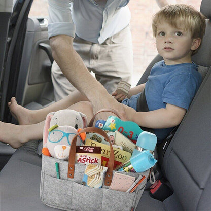 Baby Felt Storage Nursery Basket Bag Handle Nappy Kids Storage Pocket