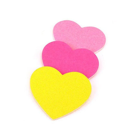 Nail File 50Pcs Disposable Manicure Pedicure Toolkit Lime Heart Buffer Sandpaper