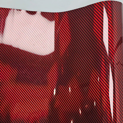 Car Stickers Glossy Laser Rainbow Carbon Fiber Red Motorcycle Wraps Vinyl Decals