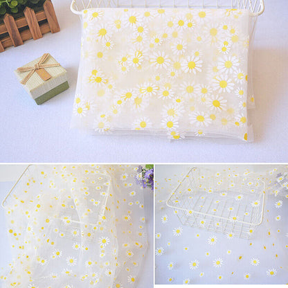 Floral Daisy Gauze Mesh Fabric Transparent Chiffon DIY Sweet Dress Blouse Bags