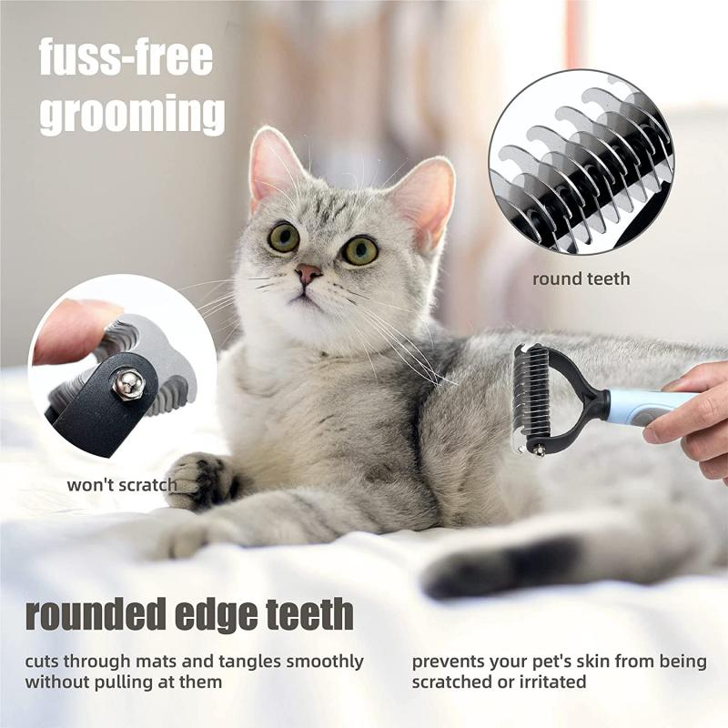 Pets Fur Knot Cutter Dog Grooming Shedding Tools Pet Cat Hair Removal Comb Brush