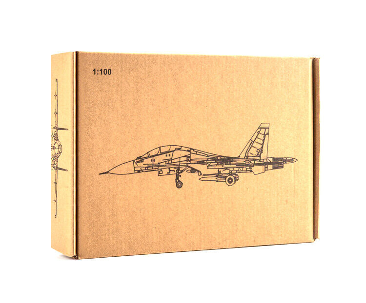 New 1/100 Russian Sukhoi Su-27 Flanker Fighter Aircraft Die-cast Metal Model