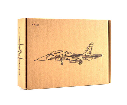 New 1/100 Russian Sukhoi Su-27 Flanker Fighter Aircraft Die-cast Metal Model
