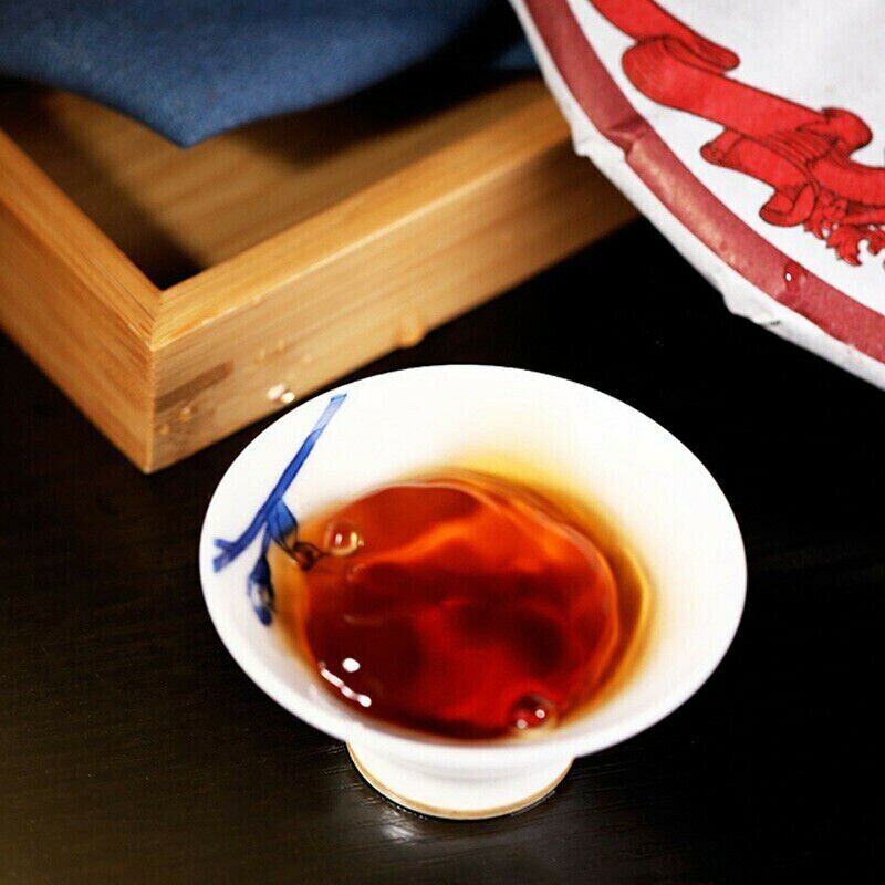 357g Haiwan Lao Tong Zhi Old Comerade 7578 Pu-erh Tea Cake Old Tree Ripe Pu'er