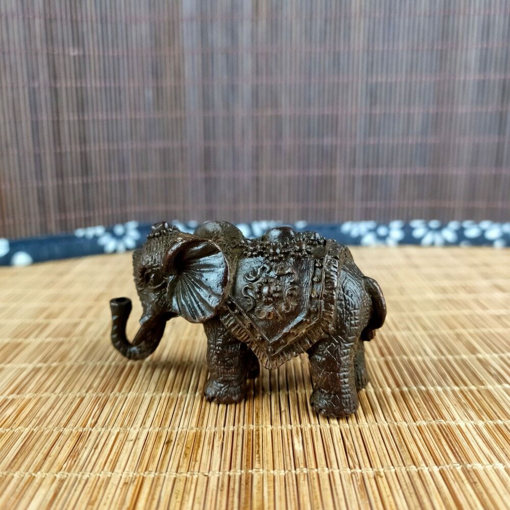 Handmade Copper Elephant Line Incense Burner Home Tea Pet Desktop Craft Gifts