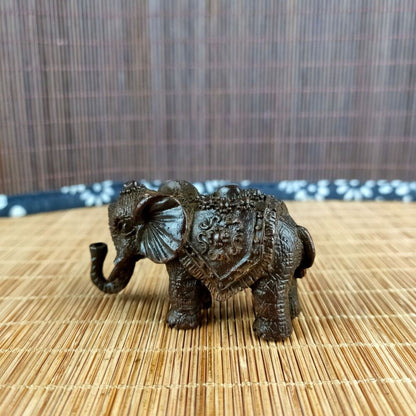 Handmade Copper Elephant Line Incense Burner Home Tea Pet Desktop Craft Gifts