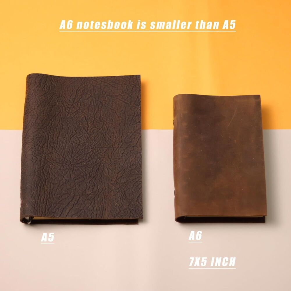 Vintage Leather Journal Notebook Refillable Durable A6 Binder Diary Planner Gift