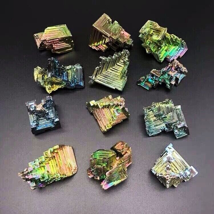 Crystal Mineral Rough Specimen Natural Bismuth Metal Ore Stones Decoration 5-30g