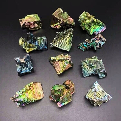 Crystal Mineral Rough Specimen Natural Bismuth Metal Ore Stones Decoration 5-30g