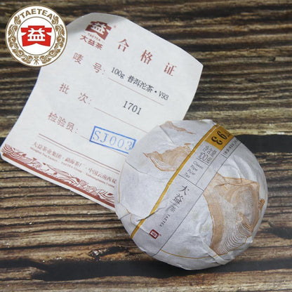 TAETEA Yunnan Puer Tuo Tea 2017 V93 Batch 1701 Shu Puer Tuocha 100g