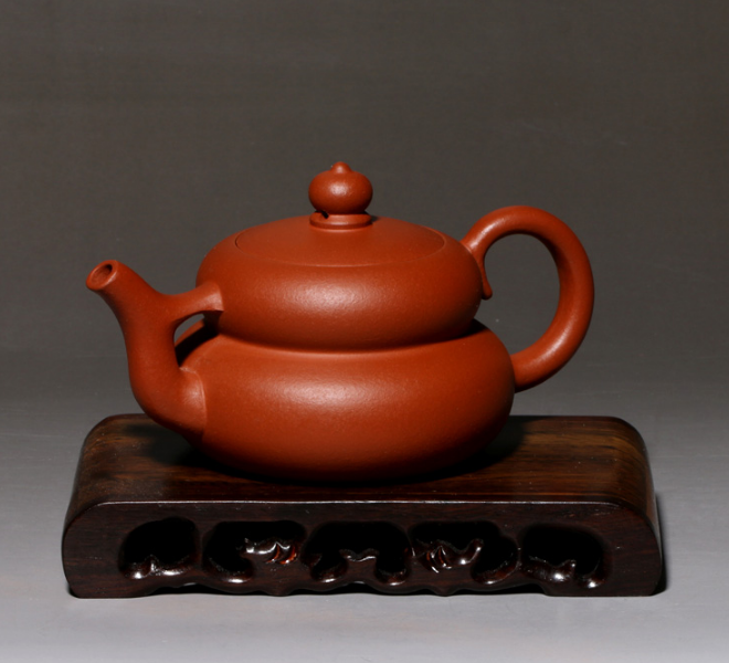 Authentic Yixing handmade purple clay teapot gourd teapot 180ml