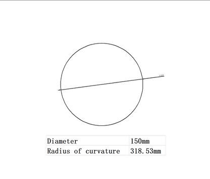 Convex Lens 150mm K9 Green Glass Spherical Mirror 3X Magnifying Large Magnifiers