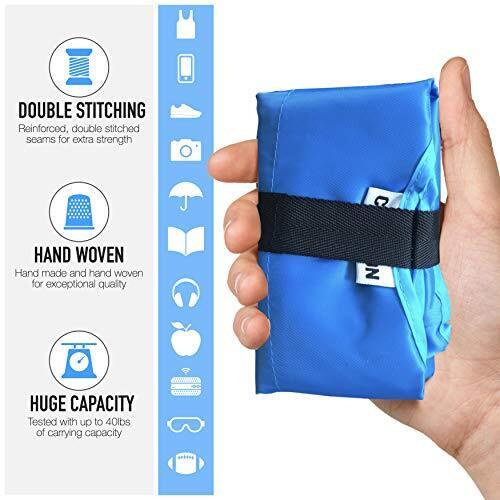 Collapsible Travel Tote Bag for Cruise, Beach, Shopping & Large, Blue