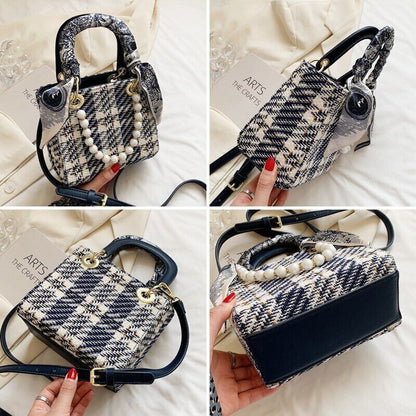 Bag Women Totes Ribbon Handbag Pearl Ladies Shoulder Bag Crossbody Bag Women