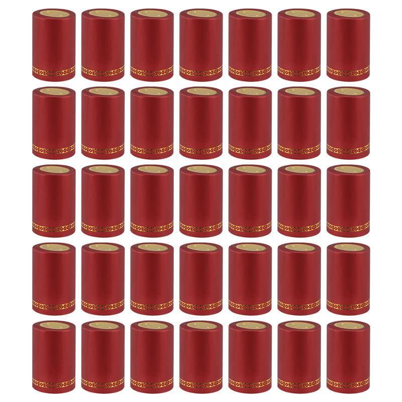 Wine Bottle Caps 100 Pcs Plastic Heat Shrinkable Sealed Cover Barware Tools 33mm