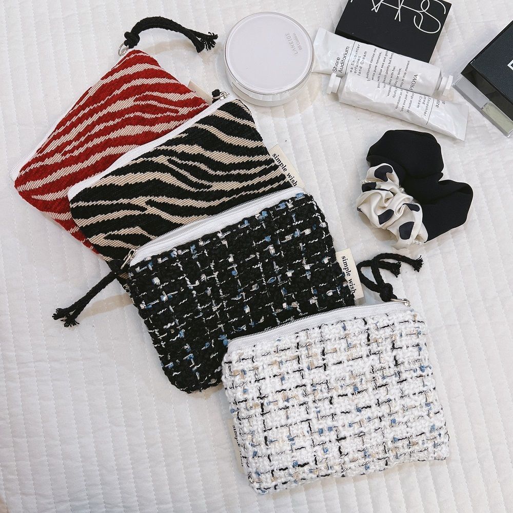 Small Cosmetic Bag Zipper Makeup Lipstick Travel Purse Organizer Pouch 14*10 CM