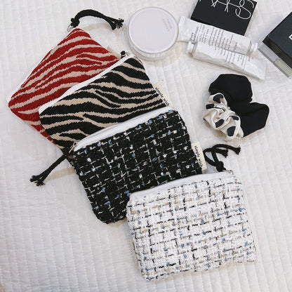 Small Cosmetic Bag Zipper Makeup Lipstick Travel Purse Organizer Pouch 14*10 CM
