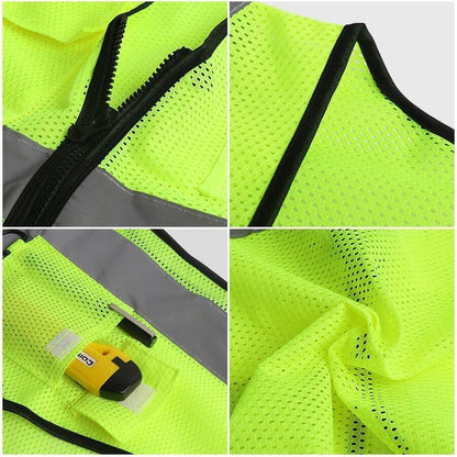 Safety Vest Reflective with Tool Pockets Construction Hi Vis Work Uniform